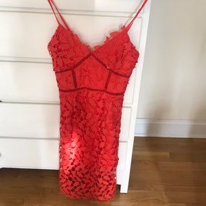 Bar lll orange lace dress